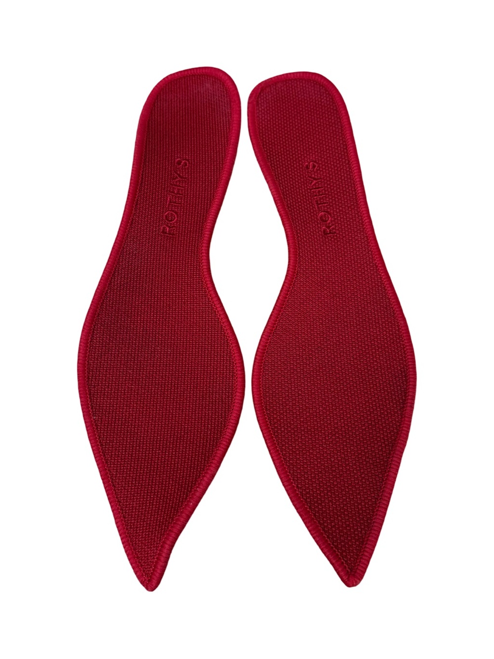 Rothy's Red Pointed Toe Slip-On Mesh Ballet Flats Size 10 - Picture 9 of 10
